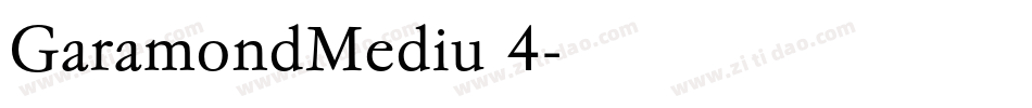 GaramondMediu 4字体转换